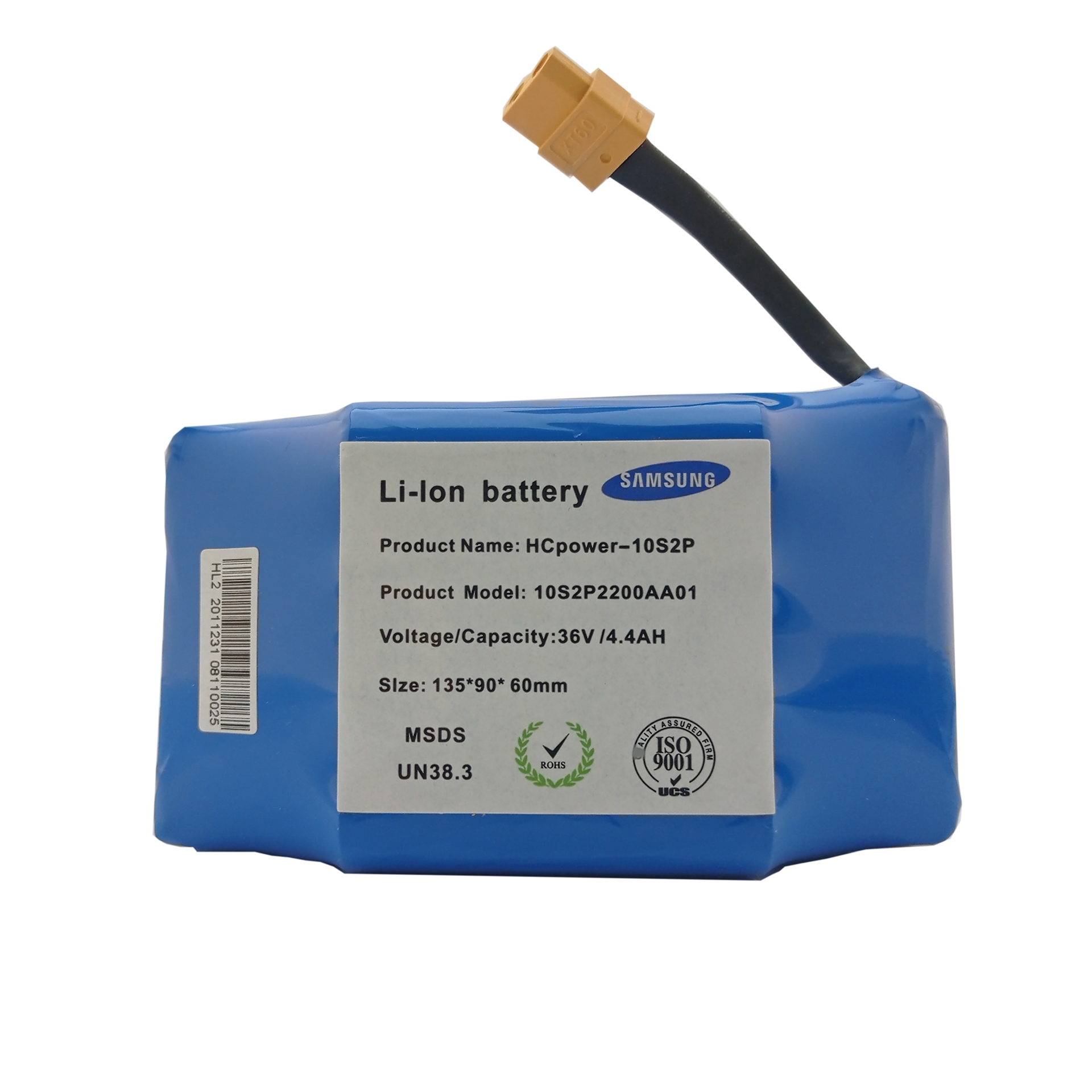 تصویر  باتری اسکوتر برند سامسونگ 36 ولت 4.4 آمپر شرکتی مدل  10s2p2200AA01
