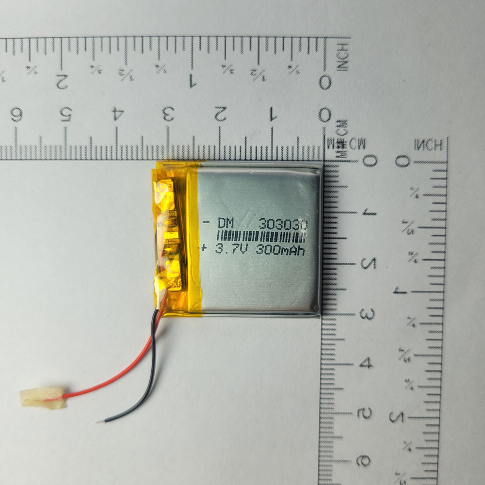 باتری لیتیوم پلیمر 3.7 ولت 300 میلی آمپر 303030