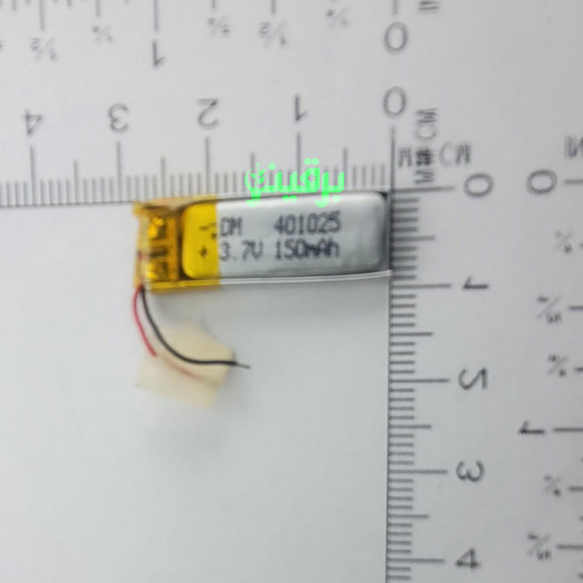 باتری لیتیوم پلیمر 3.7 ولت 150 میلی آمپر 401025