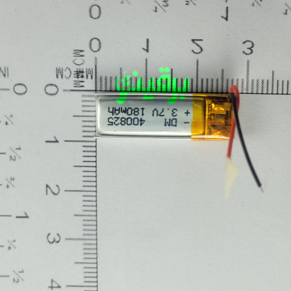 باتری لیتیوم پلیمر 3.7 ولت 180 میلی آمپر 400825