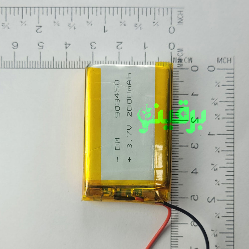 باتری لیتیوم پلیمر 3.7 ولت 2000 میلی آمپر 903450