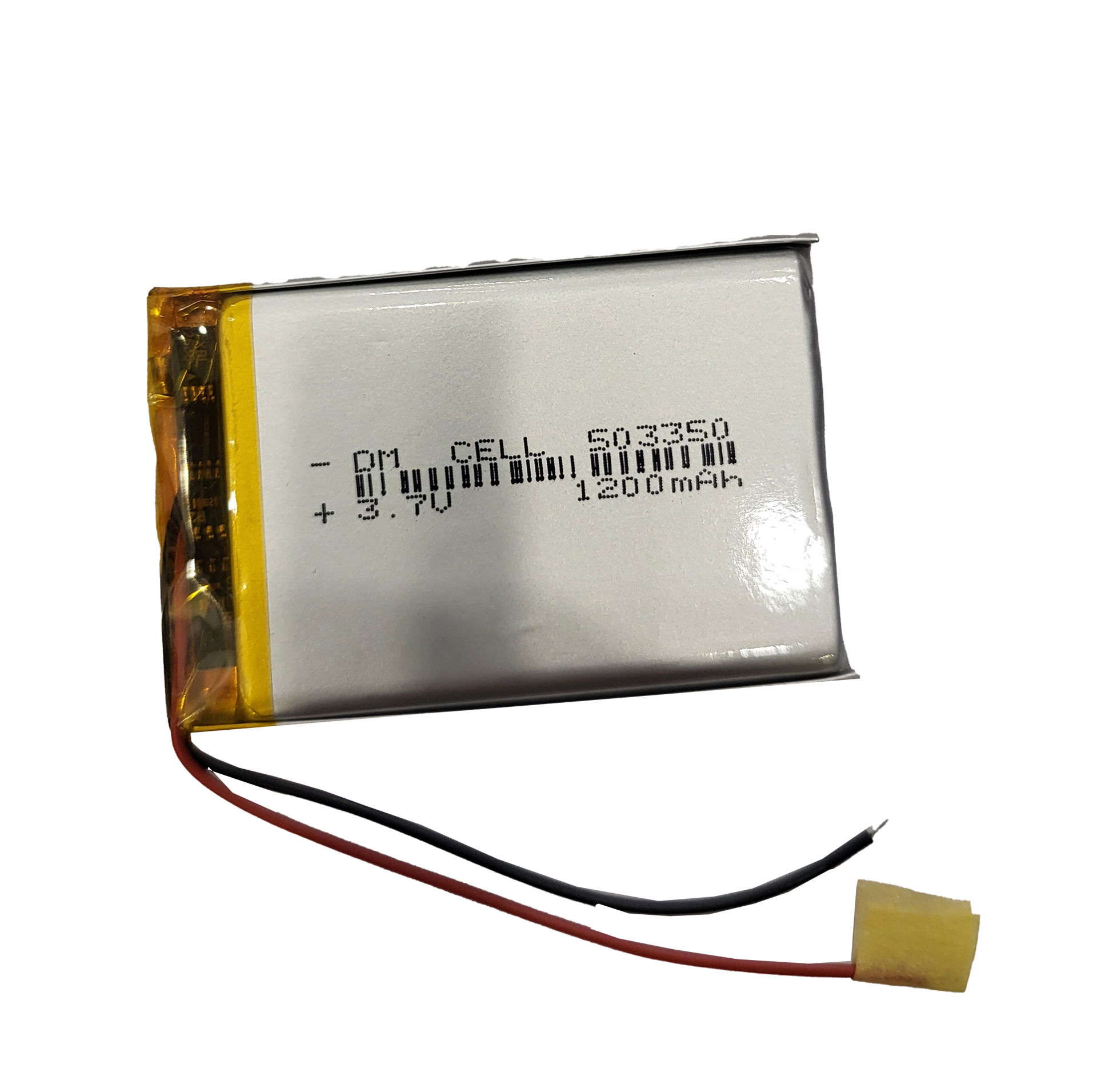 باتری لیتیوم پلیمر 3.7 ولت 1200 میلی آمپر 503350