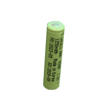 باتری نیم قلمی 1.2 ولت سرتخت قابل شارژ 1250mah