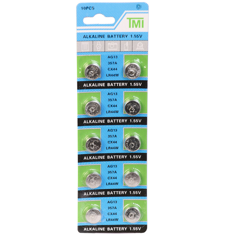 باتری سکه ای LR44 مدل AG13 بسته 10 عددی