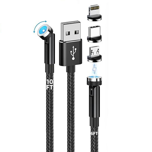 کابل شارژ مغناطیسی چرخش 540 درجه MAX 2.4A