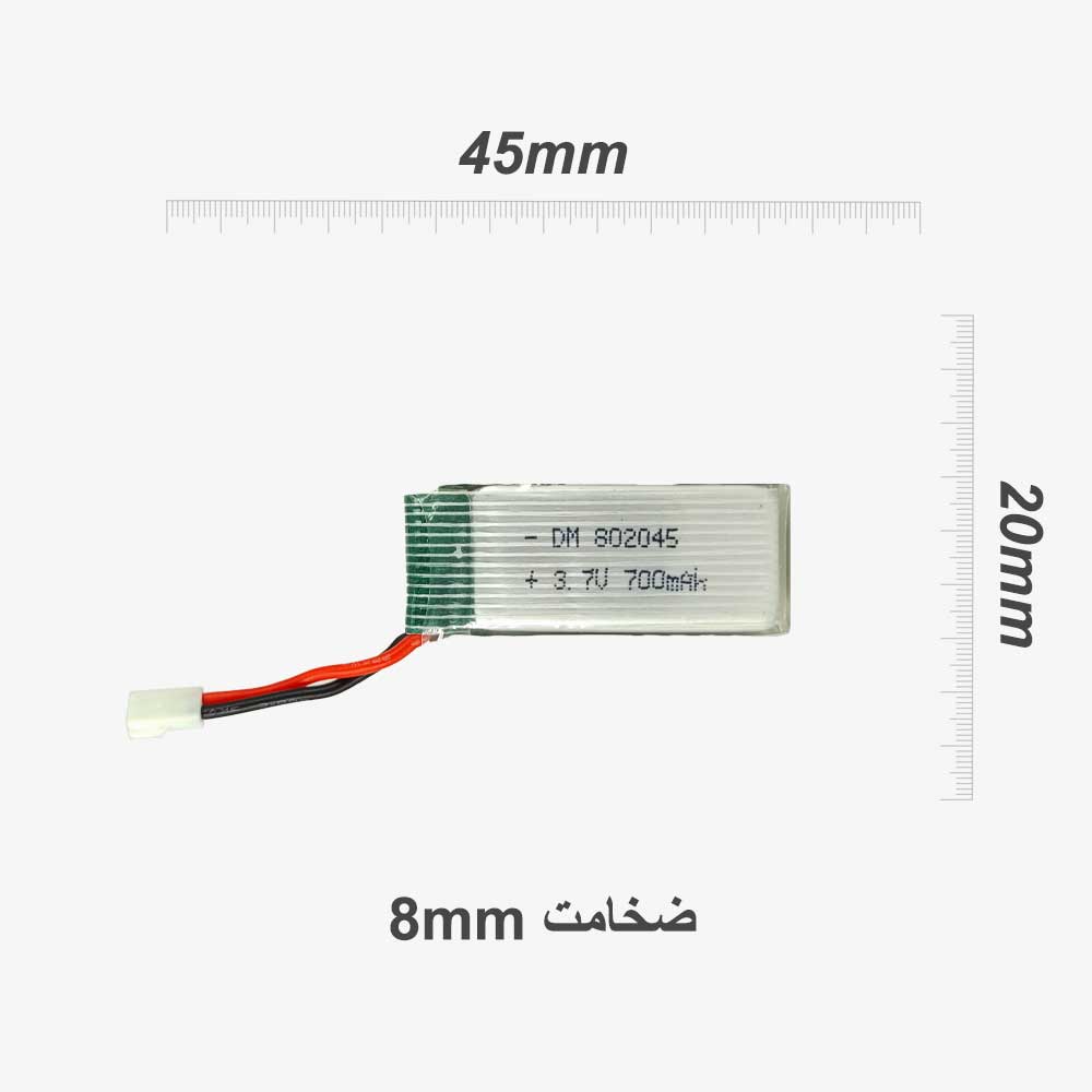 باتری لیتیوم پلیمر های پاور 3.7 ولت 700 میلی آمپر