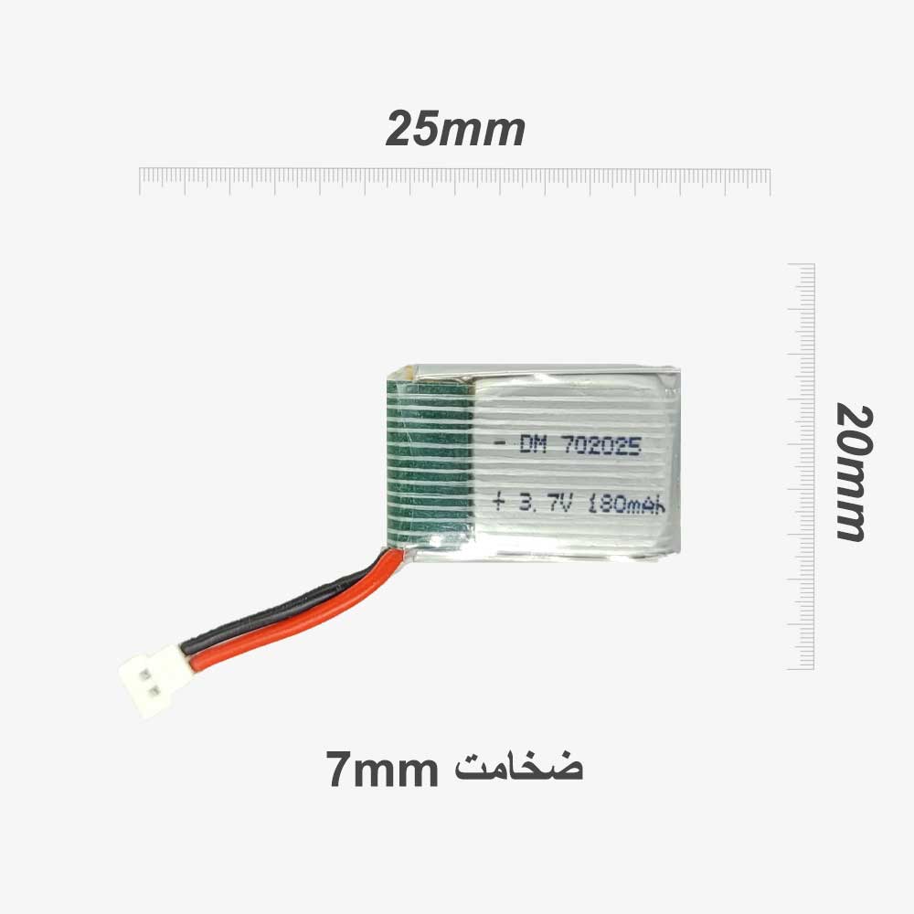 باتری لیتیوم پلیمر های پاور 3.7 ولت 180 میلی آمپر