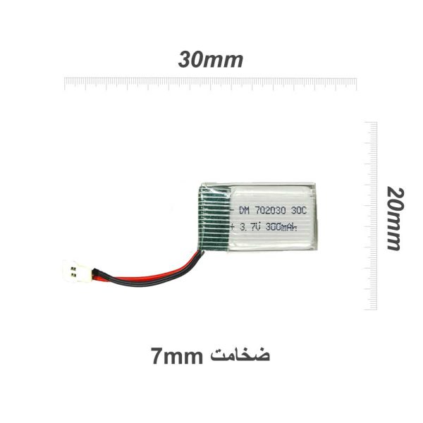 باتری لیتیوم پلیمر های پاور 3.7 ولت 300 میلی آمپر