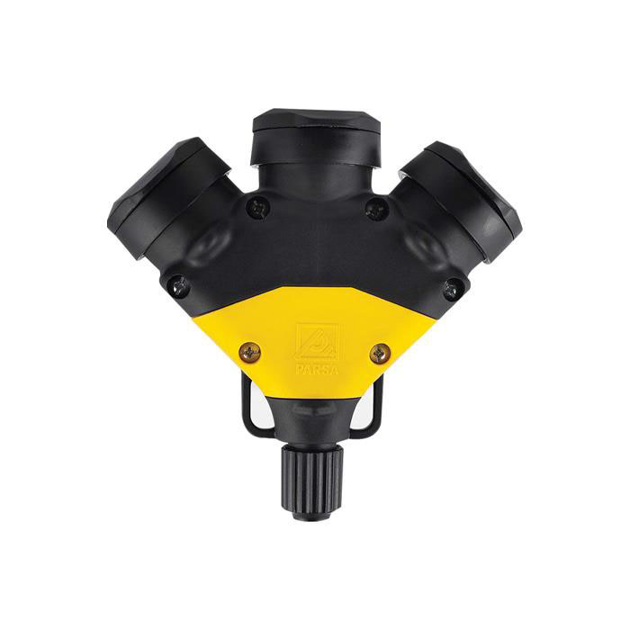 پریز سیار صنعتی سه خانه (ورودی تکفاز) پارسا - کد 125