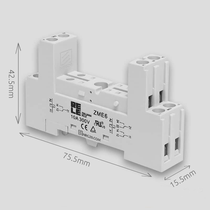 سوکت رله 8 پایه ایتالیانا رله ZME6