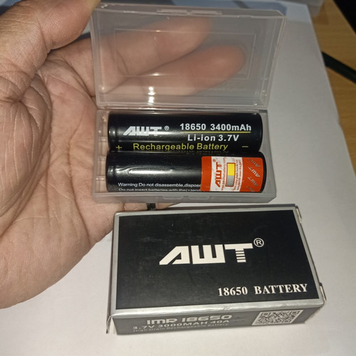 باتری 3400mah-18650 ای دبلیو تی شرکتی (یک عدد)