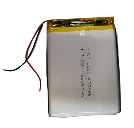 باتری لیتیوم پلیمر 3.7 ولت 2500 میلی آمپر 435166