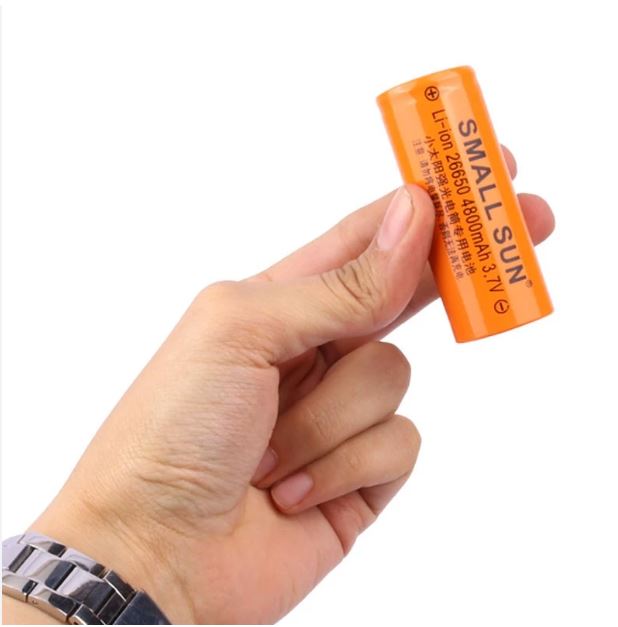 باتری 26650 لیتیوم یون small sun قابل شارژ 4800Mah یک عدد