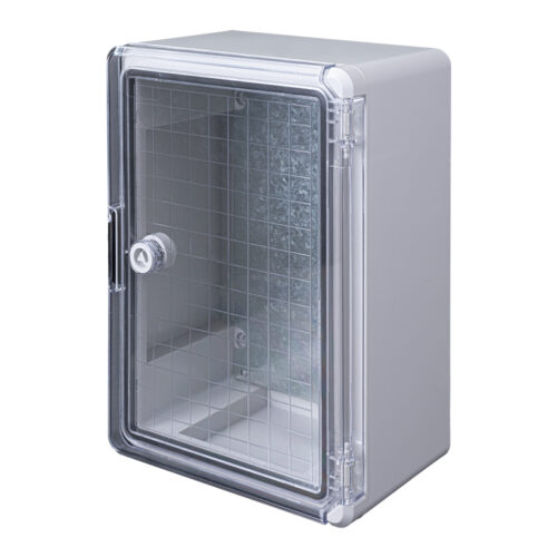 تابلو برق درب شفاف 13×30×20 برند WORLD-PLAST