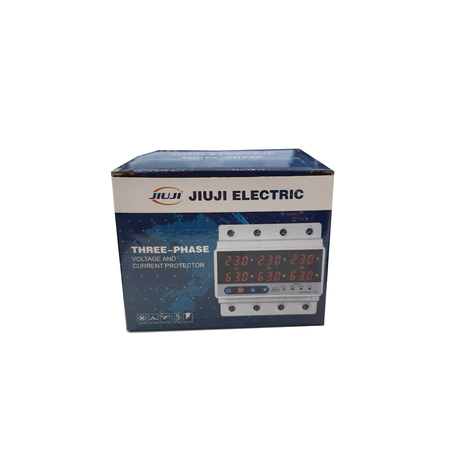 محافظ ولتاژ جریان دیجیتال سه 63 آمپر JIUJI ELECTRIC مدل JJTP-63
