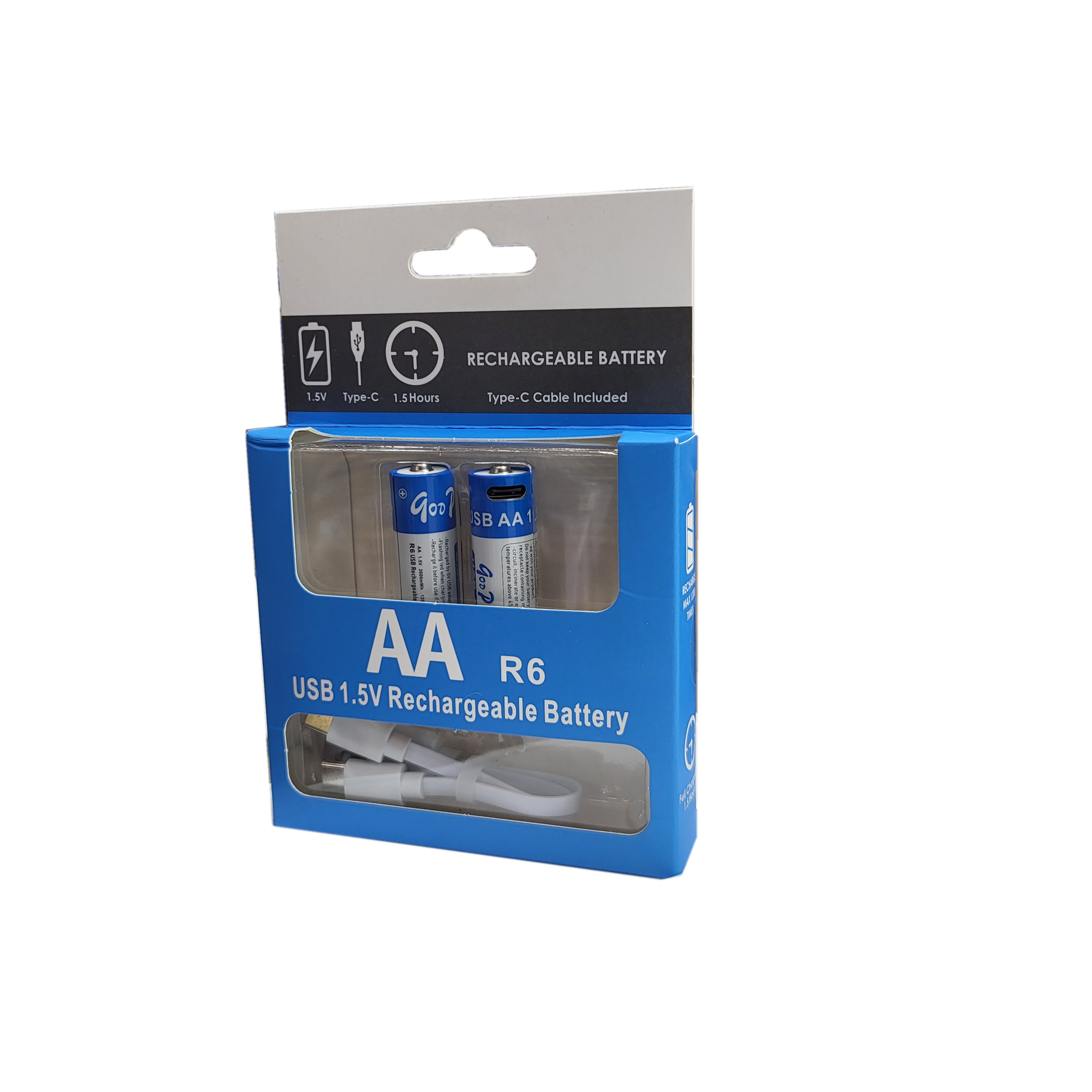 باتری قابل‌ شارژ قلمی کابل خور مدل USB-C