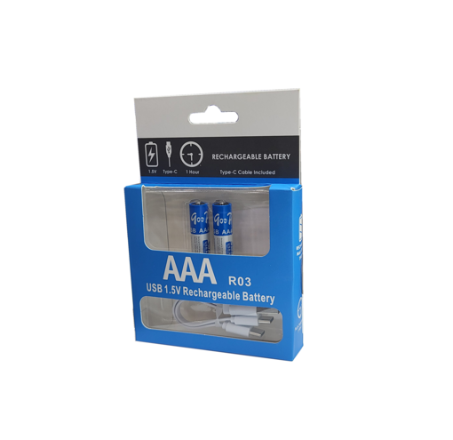 باتری قابل‌ شارژ نیم قلمی کابل خور مدل یو اس بی