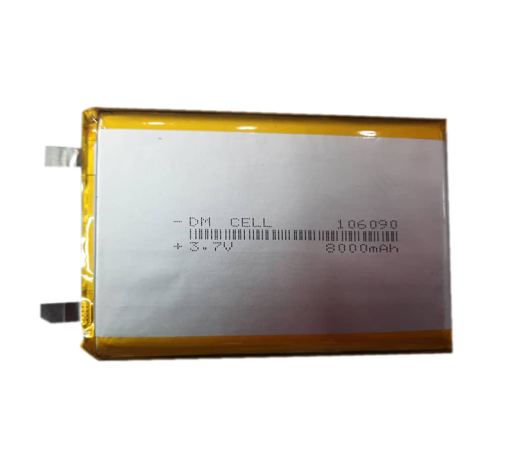 باتری لیتیوم پلیمر 3.7 ولت 8000 میلی آمپر 106090