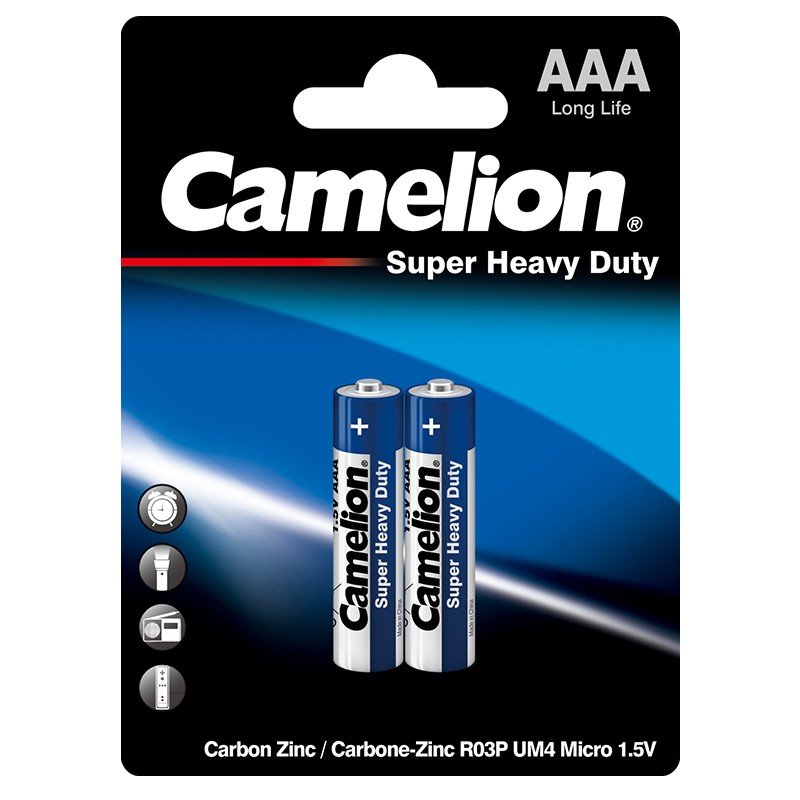 باتری نیم قلمی Super Heavy Duty کملیون R03P-BP2B