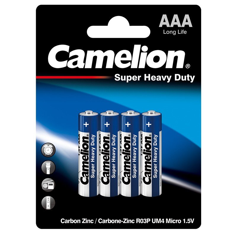 باتری نیم قلمی Super Heavy Duty کملیون R03P-BP4B