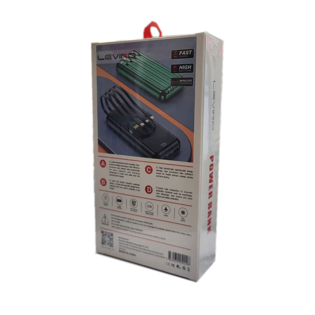 پاوربانک LEVINO مدل LE-3115 ظرفیت 20000 میلی آمپر ساعت