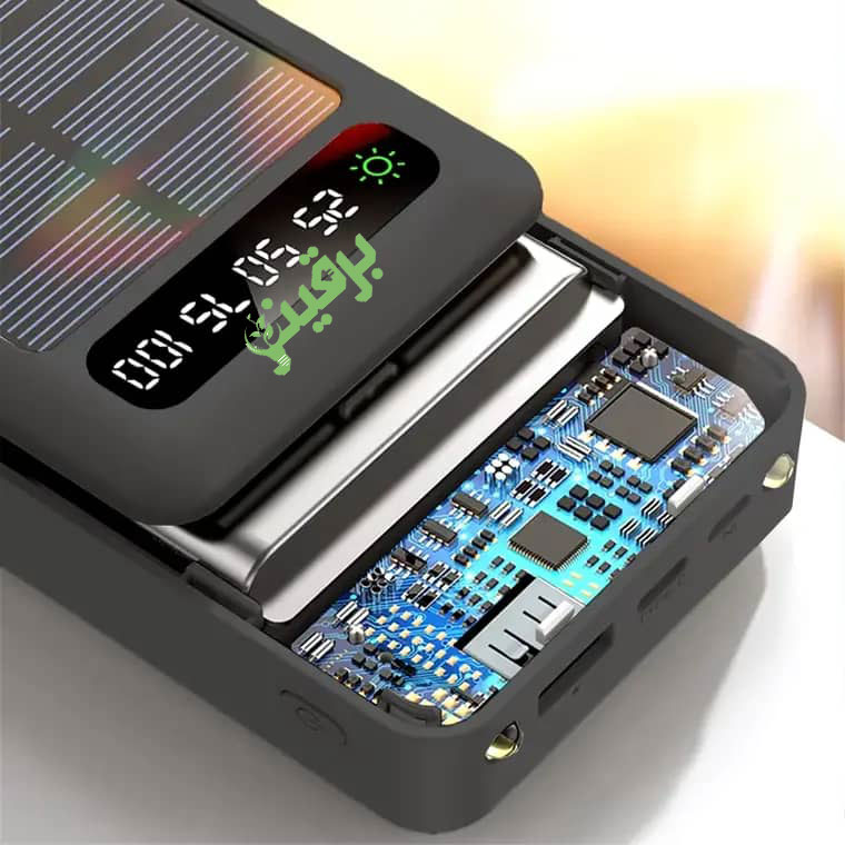پاوربانک مدل سولار انرژی ظرفیت 30000 میلی آمپر ساعت