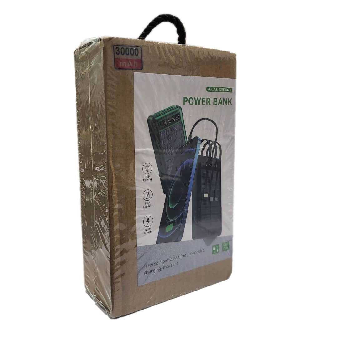 پاوربانک مدل سولار انرژی ظرفیت 30000 میلی آمپر ساعت