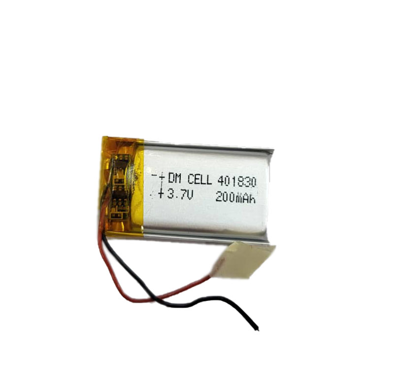 باتری لیتیوم پلیمر 3.7 ولت 200 میلی آمپر 401830