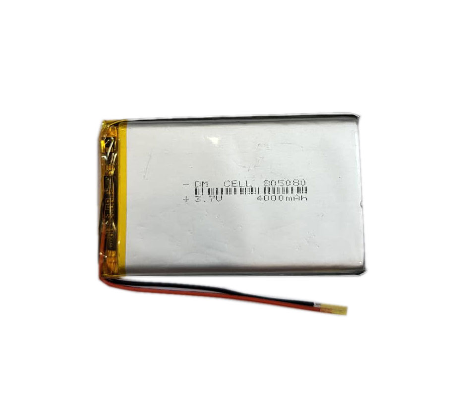 باتری لیتیوم پلیمر 3.7 ولت 4000 میلی آمپر 805080