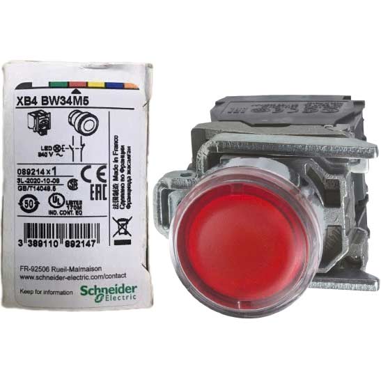 شاسی استپ چراغ دار مدل XB4-BW34M5 طرح اشنایدر