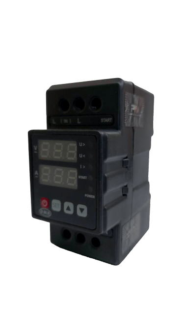 محافظ ولتاژ جریان دیجیتال تکفاز 63 آمپر PMI (با قابلیت کنتاکتور تک فاز)