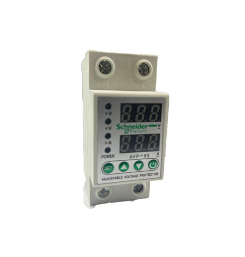 محافظ ولتاژ جریان دیجیتال تکفاز 63 آمپر طرح اشنایدر AVP-63