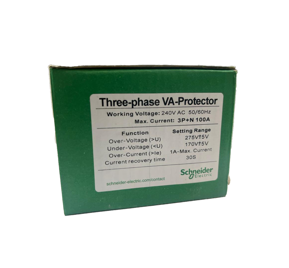 محافظ ولتاژ جریان دیجیتال سه فاز 100 آمپر طرح اشنایدر 3P+N 100A
