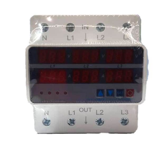 محافظ ولتاژ جریان دیجیتال سه 63 آمپر TNTD مدل LE:63A