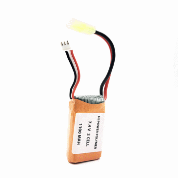 باتری لیتیوم پلیمر های پاور 7.4 ولت 1100 میلی آمپر پروازی