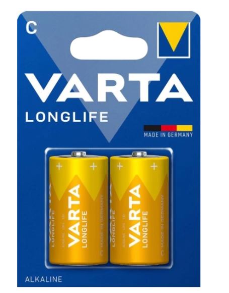 باتری سایز C آلکالاین وارتا مدل لانگ لایف
