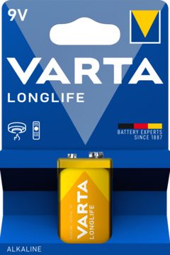 باتری 9 ولت آلکالاین وارتا مدل لانگ لایف