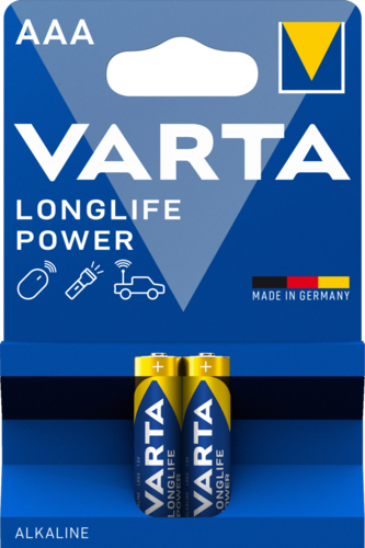 باتری نیم قلمی آلکالاین وارتا مدل لانگ پاور (آبی)