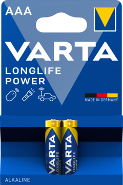 باتری نیم قلمی آلکالاین وارتا مدل لانگ پاور (آبی)