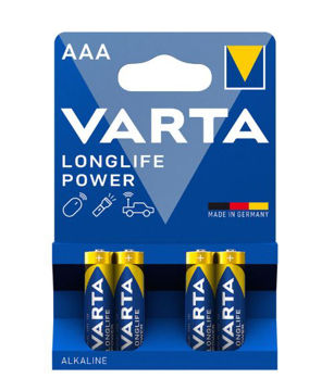 باتری نیم قلمی آلکالاین وارتا مدل لانگ پاور (آبی) پک چهار عددی