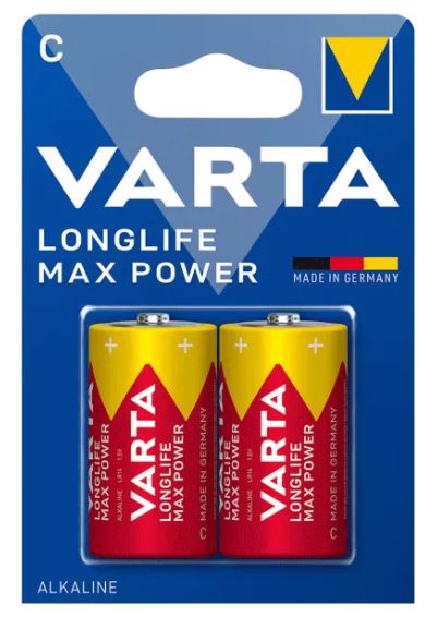 باتری سایز C آلکالاین وارتا مدل مکس پاور