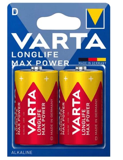 باتری سایز D آلکالاین وارتا مدل مکس پاور
