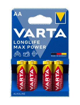 باتری قلمی آلکالاین وارتا مدل مکس پاور (قرمز) پک چهار عددی