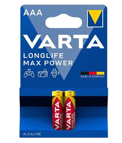 باتری نیم قلمی آلکالاین وارتا مدل مکس پاور (قرمز)