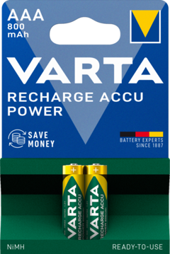 باتری شارژی نیم قلمی وارتا 800 میلی آمپر