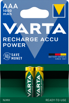 باتری شارژی نیم قلمی وارتا 1000 میلی آمپر