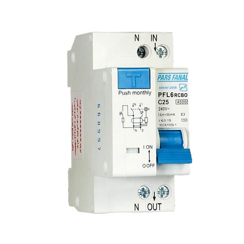 کلید محافظ جان RCBO 25A پارس فانال