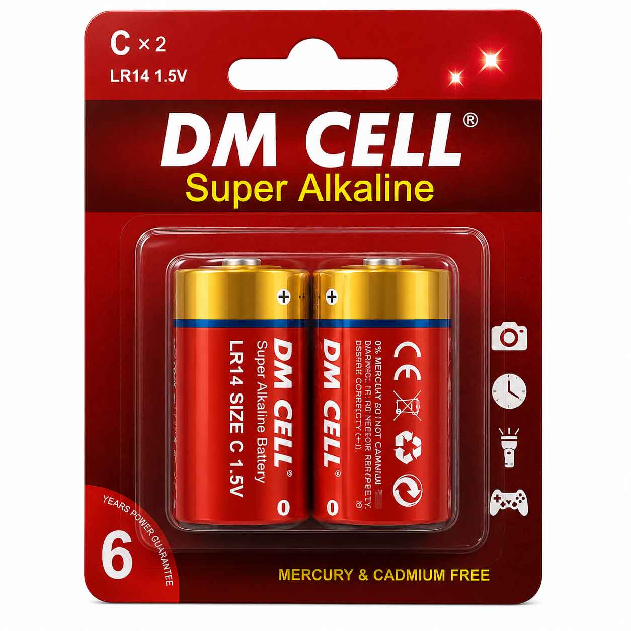 باتری سایز C آلکالاین DM