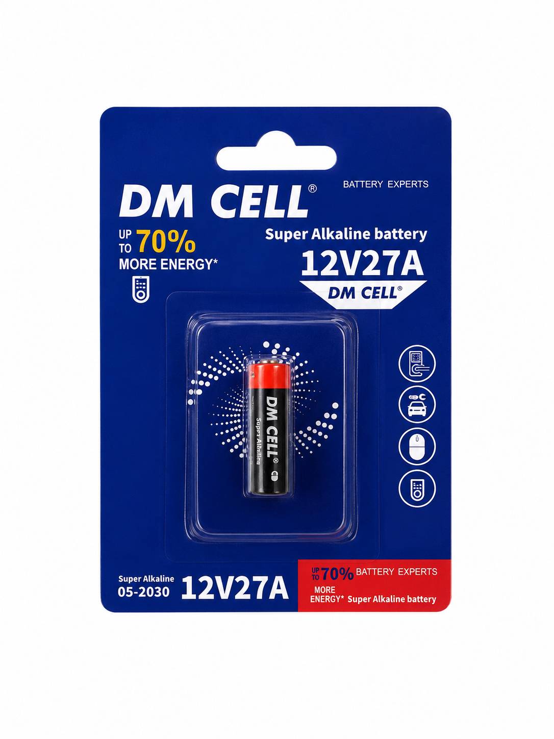 باتری آلکالاین A27 ریموتی DM CELL کارت تکی