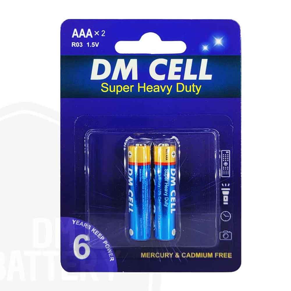 باتری نیم قلمی سوپر هوی دیوتی DM cell کارت 2 عددی